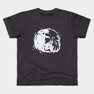 Skull Grunge White Ink Kids T-Shirt